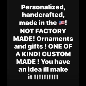 Custom personalized handcrafted Christmas ornament
